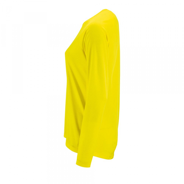 Футболка с длинным рукавом Sporty LSL Women, желтый неон - купить оптом
