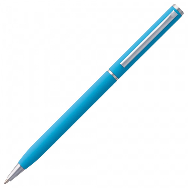 Ручка шариковая Hotel Chrome, ver.2, матовая голубая - купить оптом