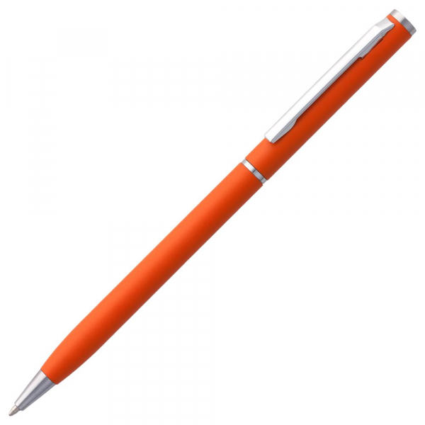 Ручка шариковая Hotel Chrome, ver.2, матовая оранжевая - купить оптом