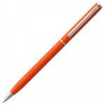 Ручка шариковая Hotel Chrome, ver.2, матовая оранжевая, фото 1