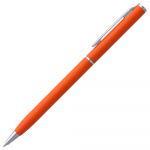 Ручка шариковая Hotel Chrome, ver.2, матовая оранжевая, фото 2