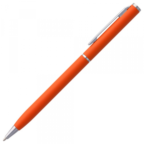 Ручка шариковая Hotel Chrome, ver.2, матовая оранжевая - купить оптом