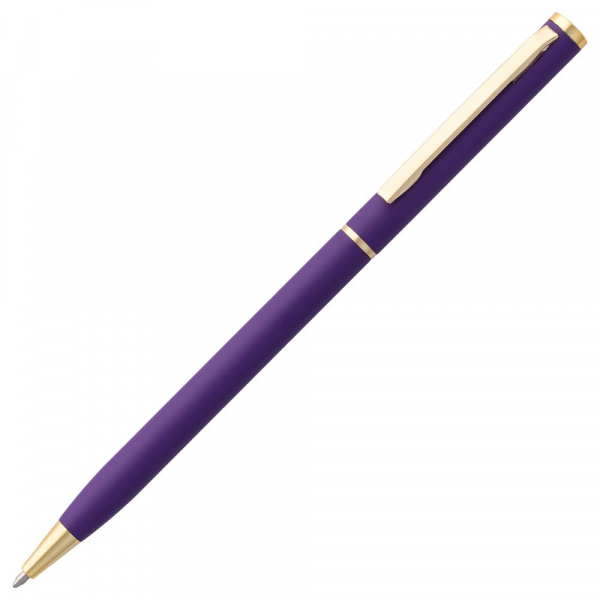 Ручка шариковая Hotel Gold, ver.2, матовая фиолетовая - купить оптом