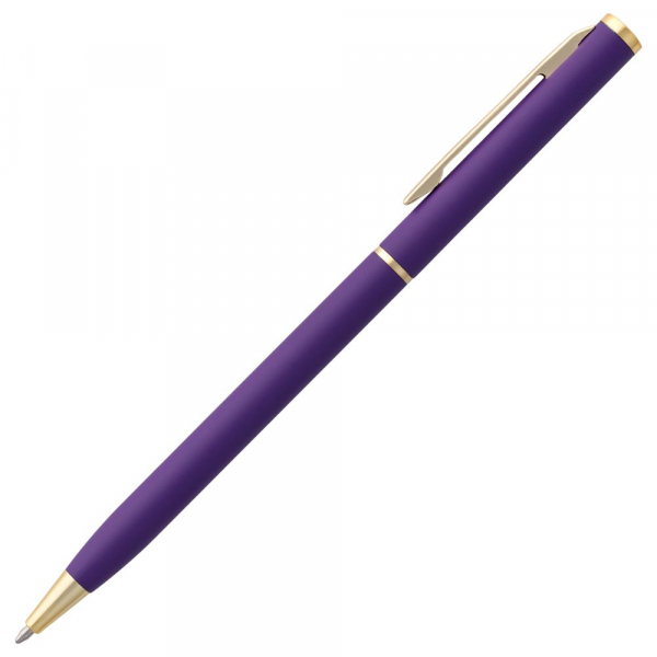 Ручка шариковая Hotel Gold, ver.2, матовая фиолетовая - купить оптом