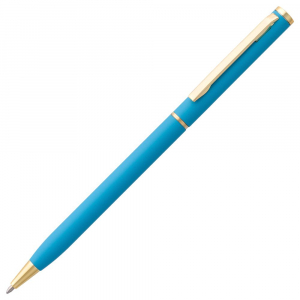 Ручка шариковая Hotel Gold, ver.2, матовая голубая - купить оптом