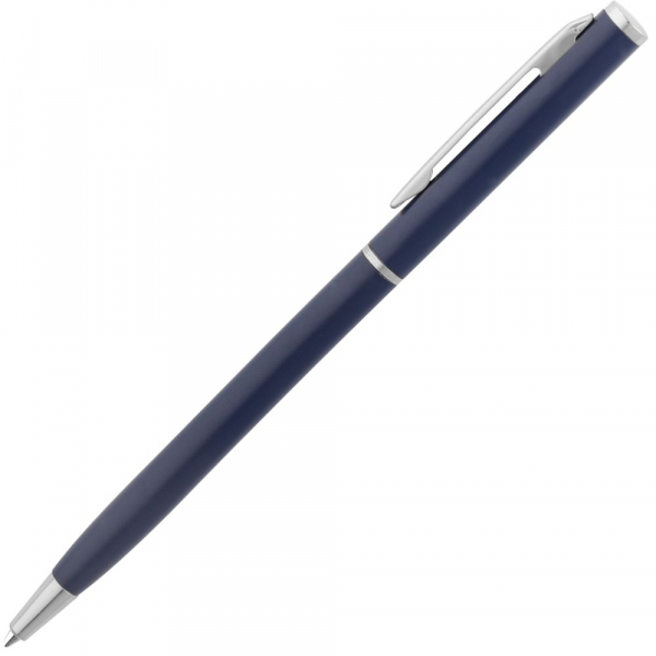 Ручка шариковая Hotel Chrome, ver.2, матовая синяя - купить оптом