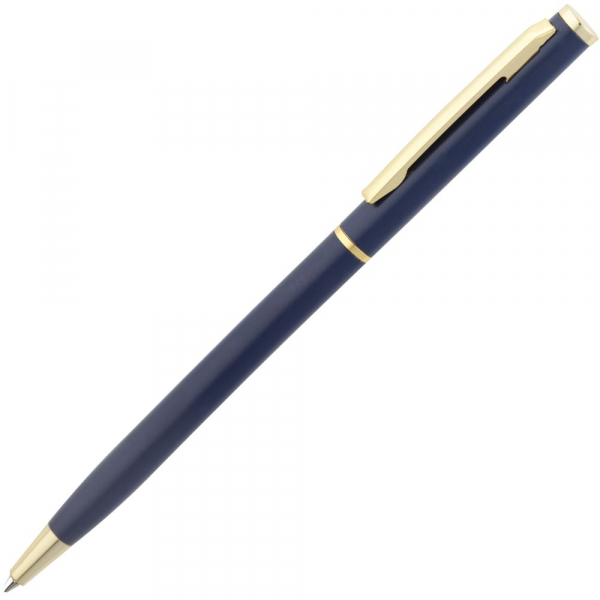 Ручка шариковая Hotel Gold, ver.2, матовая синяя - купить оптом