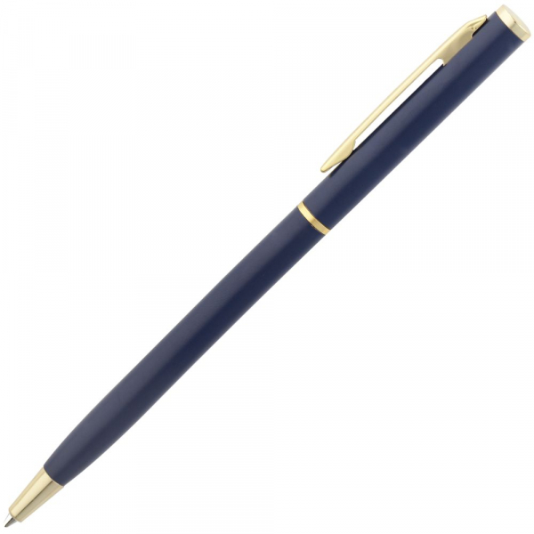 Ручка шариковая Hotel Gold, ver.2, матовая синяя - купить оптом