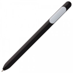 Ручка шариковая Slider, черная с белым, фото 1