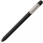 Ручка шариковая Slider Silver, черный металлик, фото 1