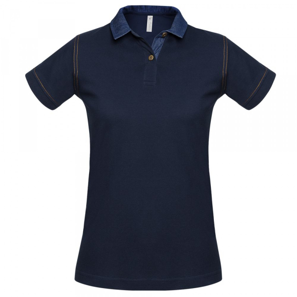 Рубашка поло женская DNM Forward темно-синяя - купить оптом