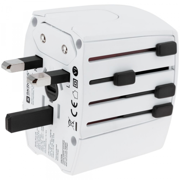 Зарядное устройство S-Kross MUV USB для путешествий, белое - купить оптом
