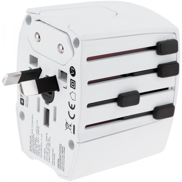 Зарядное устройство S-Kross MUV USB для путешествий, белое - купить оптом