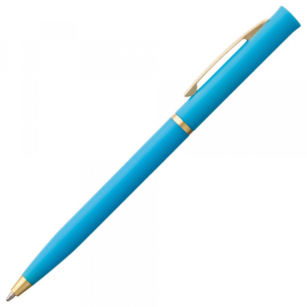Ручка шариковая Euro Gold, голубая - купить оптом