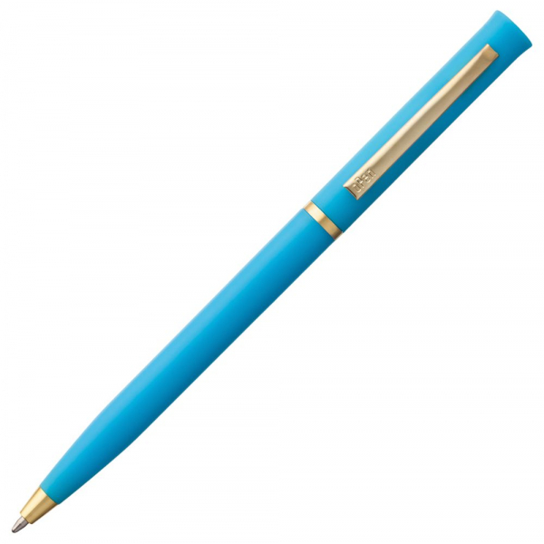 Ручка шариковая Euro Gold, голубая - купить оптом