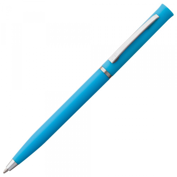 Ручка шариковая Euro Chrome, голубая - купить оптом