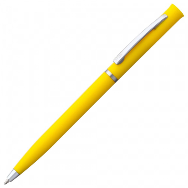 Ручка шариковая Euro Chrome, желтая - купить оптом
