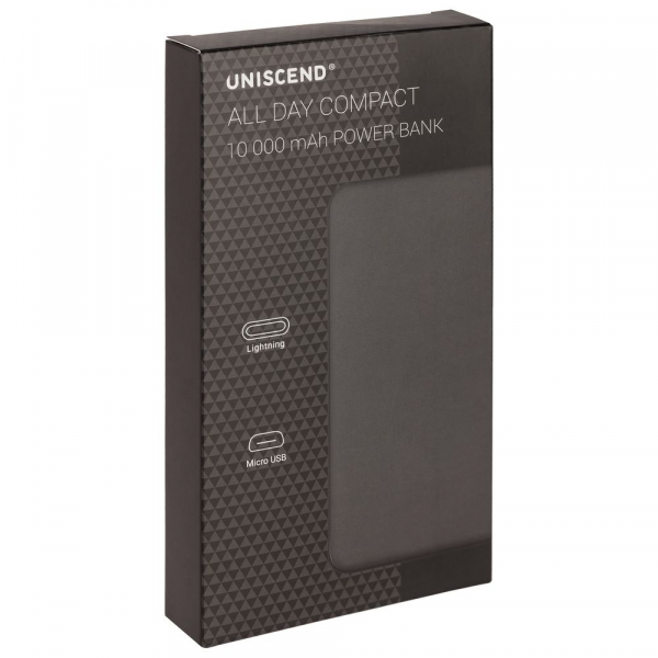 Внешний аккумулятор Uniscend All Day Compact 10000 мАч, синий - купить оптом