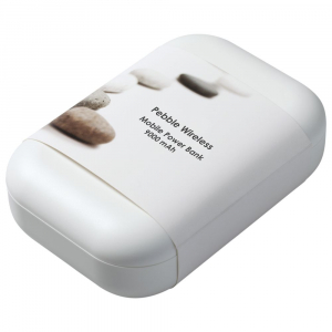 Аккумулятор с беспроводной зарядкой Pebble Wireless 9000 мАч, серый - купить оптом