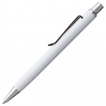 Ручка шариковая Clamp, белая с черным, фото 2