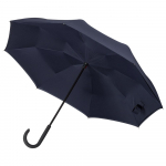 Зонт наоборот Unit Style, трость, темно-синий, фото 1
