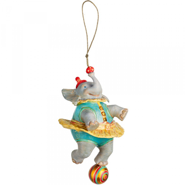 Набор из 3 елочных игрушек Circus Collection: барабанщик, акробат и слон - купить оптом