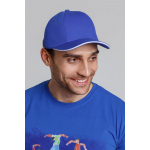 Бейсболка Bizbolka Canopy, ярко-синяя с белым кантом, фото 4