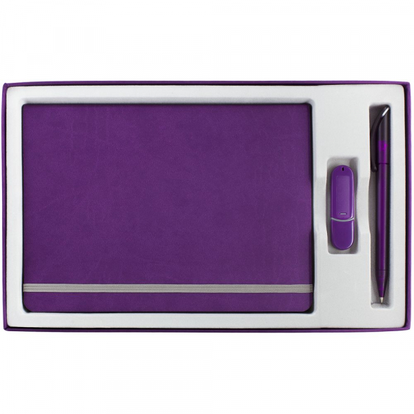 Коробка In Form под ежедневник, флешку, ручку, фиолетовая - купить оптом