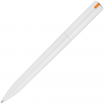 Ручка шариковая Split White Neon, белая с оранжевым, фото 3