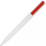 Ручка шариковая Split White Neon, белая с красным, фото 1