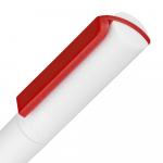 Ручка шариковая Split White Neon, белая с красным, фото 4