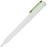 Ручка шариковая Split White Neon, белая с зеленым, фото 2