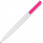 Ручка шариковая Split White Neon, белая с розовым, фото 1
