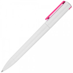 Ручка шариковая Split White Neon, белая с розовым, фото 2