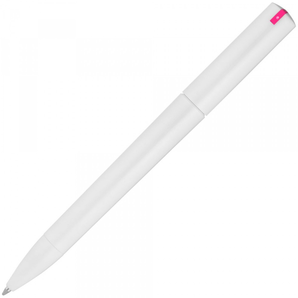 Ручка шариковая Split White Neon, белая с розовым - купить оптом