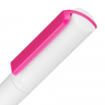 Ручка шариковая Split White Neon, белая с розовым, фото 4