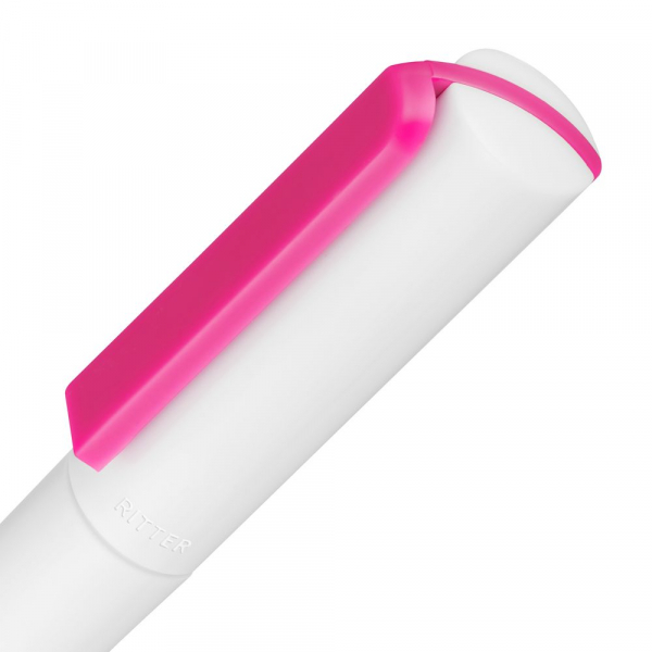 Ручка шариковая Split White Neon, белая с розовым - купить оптом