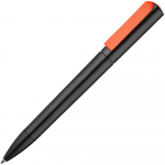 Ручка шариковая Split Black Neon, черная с зеленым - купить оптом
