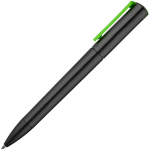 Ручка шариковая Split Black Neon, черная с зеленым, фото 2