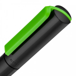 Ручка шариковая Split Black Neon, черная с зеленым, фото 4