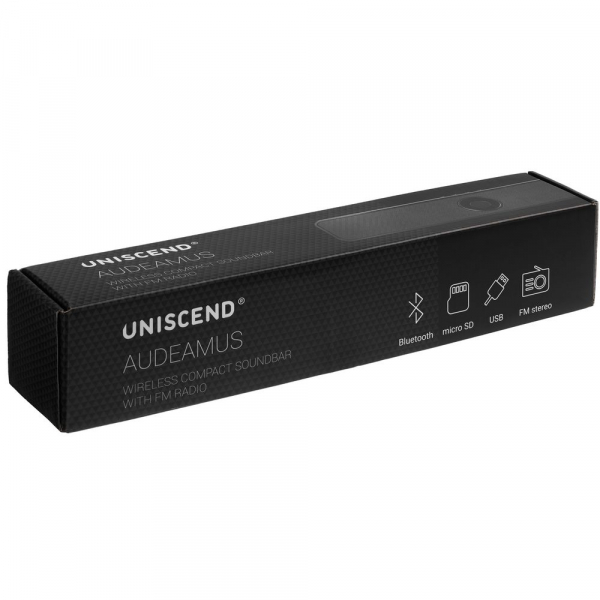 Беспроводная стереоколонка Uniscend Audeamus, черная - купить оптом