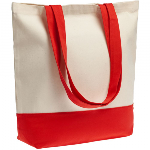 Холщовая сумка Shopaholic, красная - купить оптом