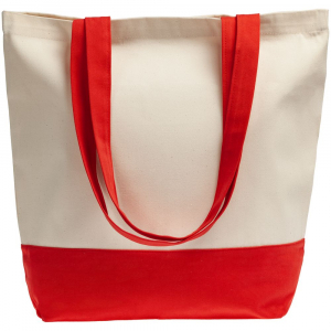 Холщовая сумка Shopaholic, красная - купить оптом