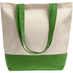 Холщовая сумка Shopaholic, ярко-зеленая - купить оптом