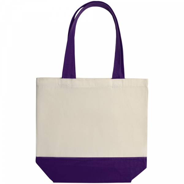 Холщовая сумка Shopaholic, фиолетовая - купить оптом