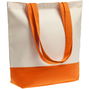 Холщовая сумка Shopaholic, оранжевая - купить оптом