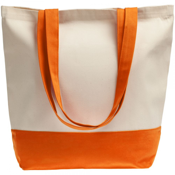 Холщовая сумка Shopaholic, оранжевая - купить оптом