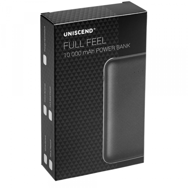 Внешний аккумулятор Uniscend Full Feel 10000 мАч, черный - купить оптом