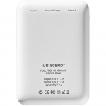 Внешний аккумулятор Uniscend Full Feel 10000 мАч с индикатором, белый, фото 3
