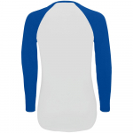 Футболка женская с длинным рукавом Milky Lsl, белая с ярко-синим, фото 1